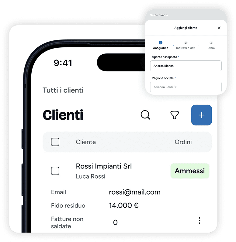 CRM agente e situazione contabile